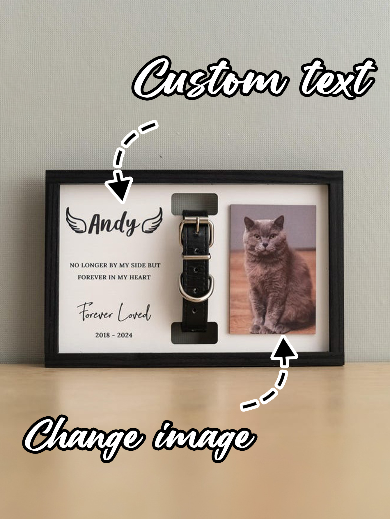 Personalized Wooden Pet Memorial Photo Frame